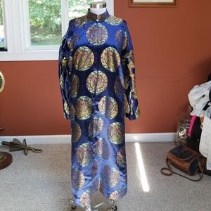 Nha May blue silk Caften